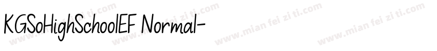 KGSoHighSchoolEF Normal字体转换